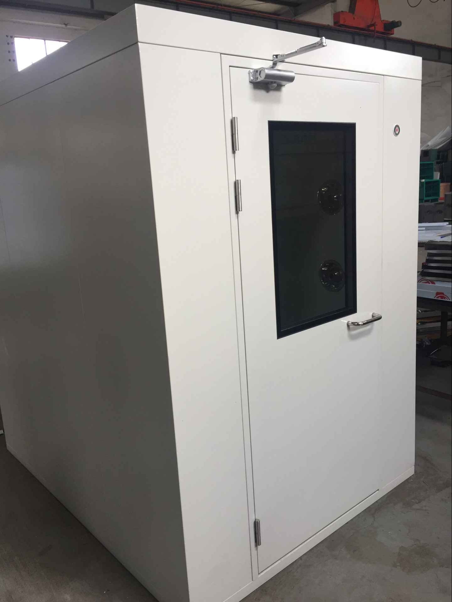 彩钢板单人双吹风淋室侧面图